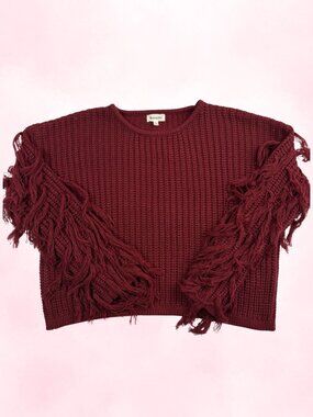 &Merci Women's Burgundy Sweater - Size L